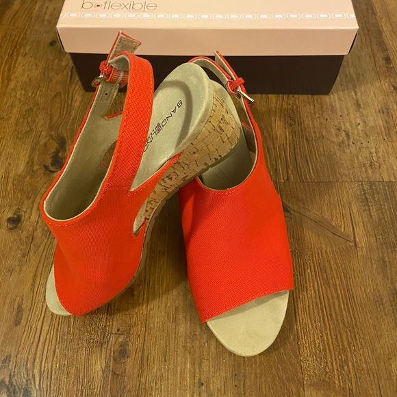 Holiday Getaway Cork Wedge 🔥Fire Engine Red sz 7 NWT - Picture 7 of 10